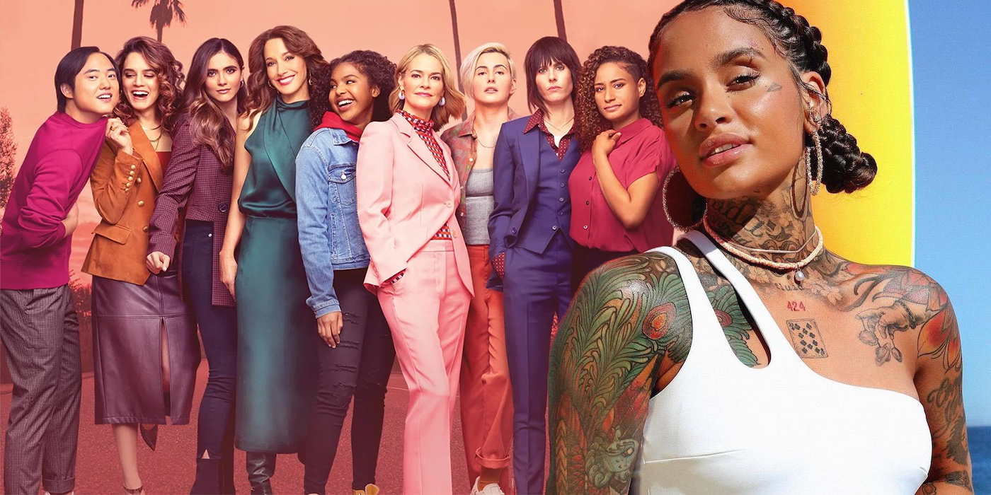 Kehlani on a background of the cast of The L Word: Generation Q