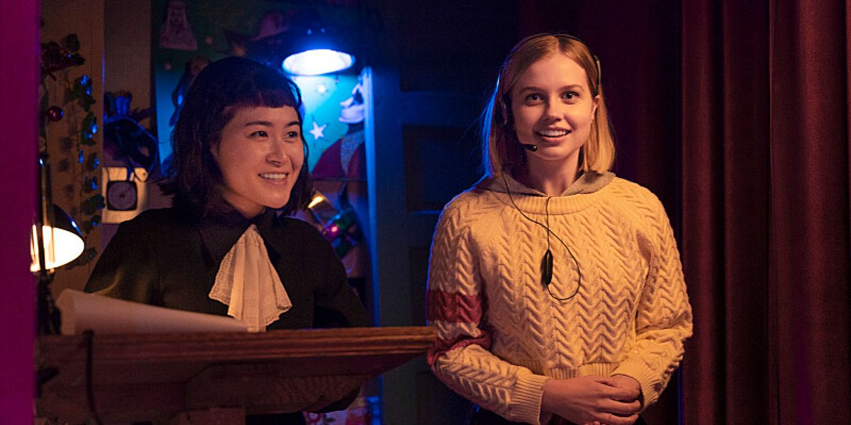 Amy Keum as Kennedy Smith and Angourie Rice as Honor Rose in Honor Society streaming on Paramount+.