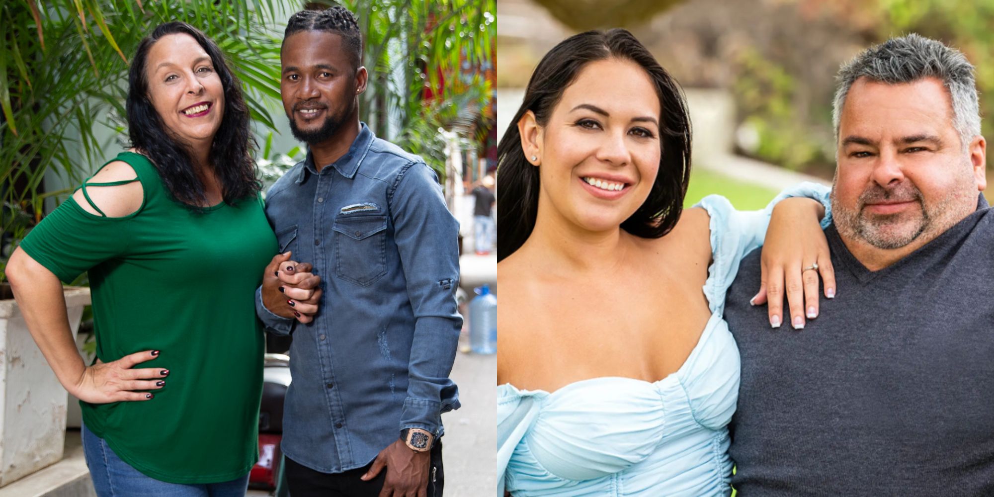 Split image showing Kim and Usman and Liz and Ed in 90 Day Fiancé Happily Ever After.