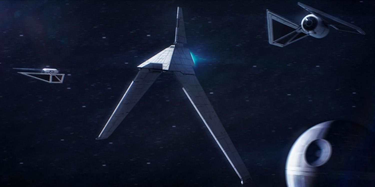 Krennic’s shuttle in an in-game shot in Star Wars