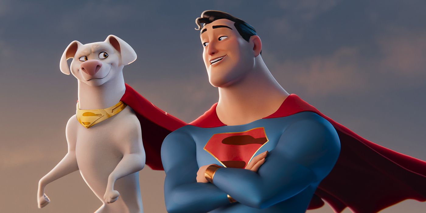 Krypto and Superman in League of Super Pets