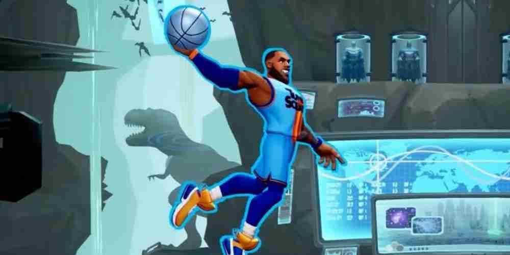 LeBron James dunks a basketball in Multiversus.