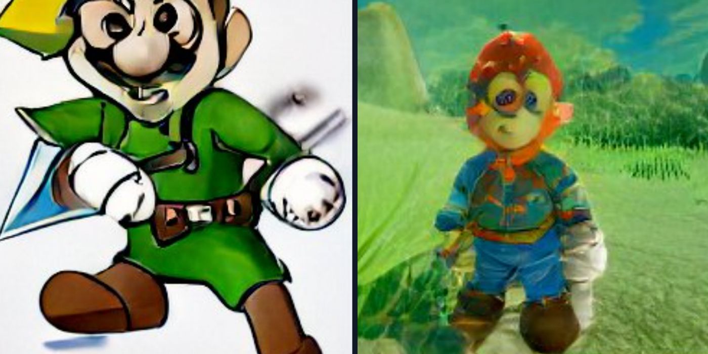 Legend of Zelda What Mario As Link Would Look Like In Dall E 2