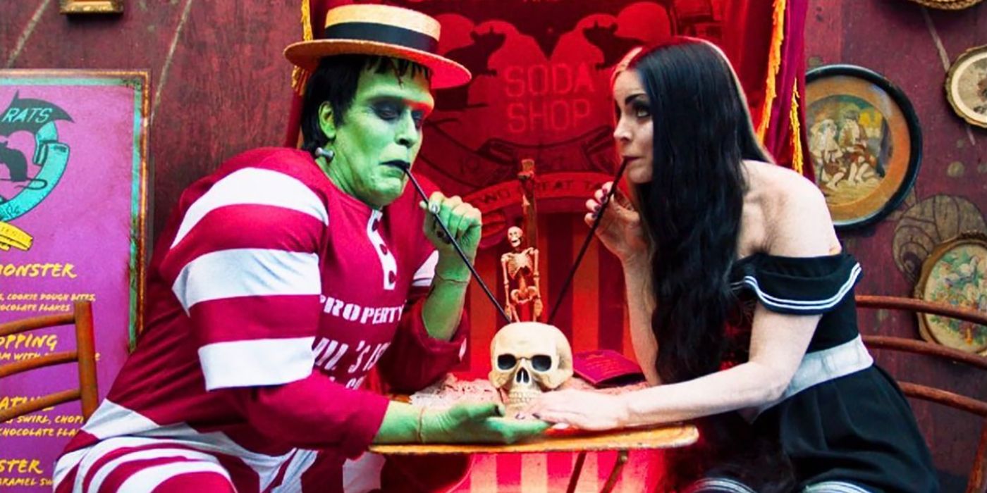 Lily and Herman in The Munsters