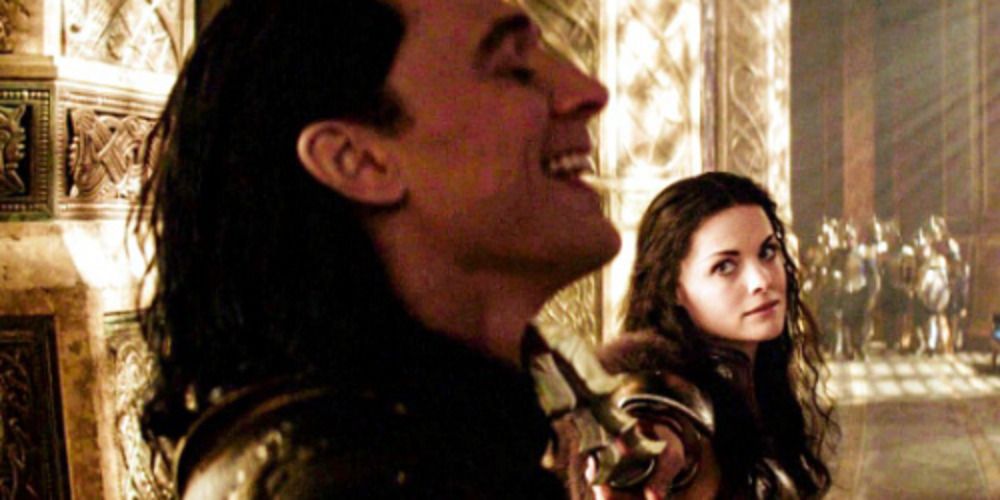 Loki and Sif smiling in Thor The Dark World