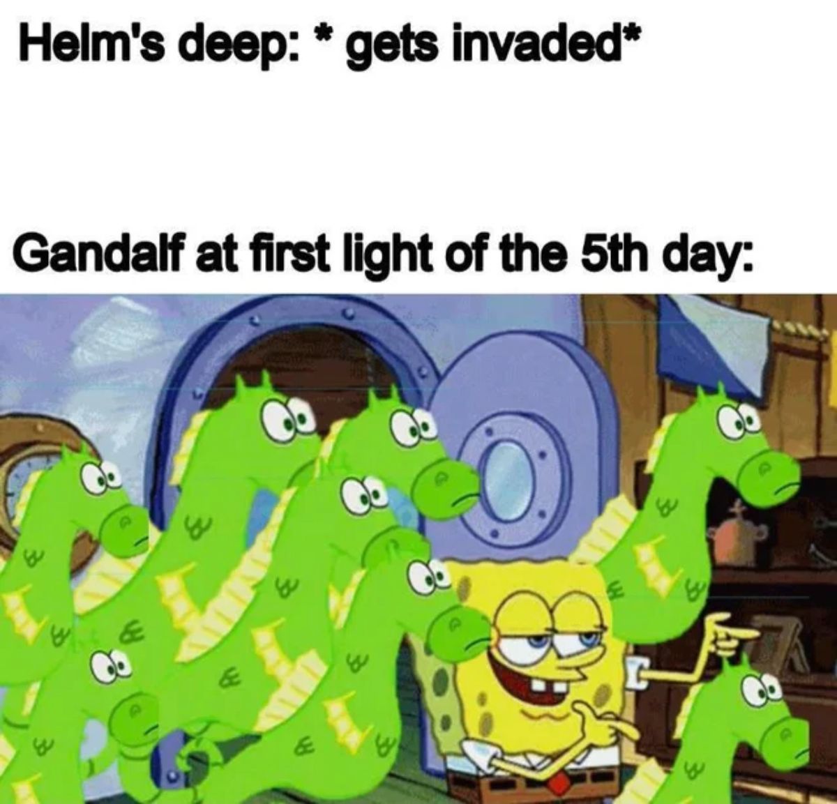 Lord Of The Rings_ Gandalf Heldem Keep Spongebob Meme