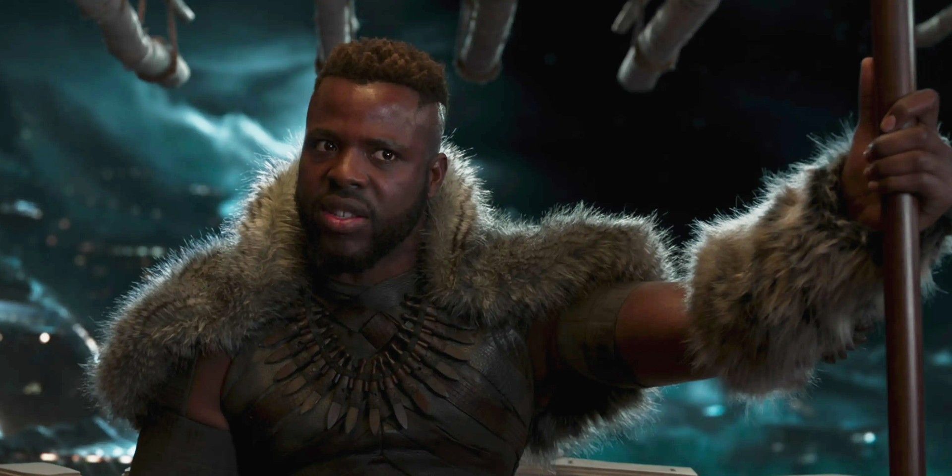 M'Baku On His Throne In Black Panther