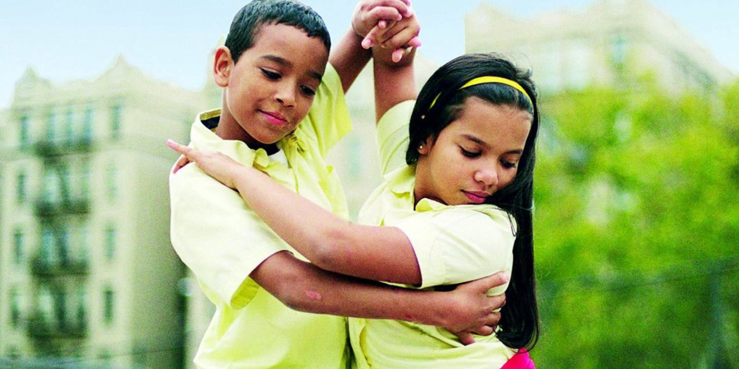 Two kids dancing in Mad Hot Ballroom 2005