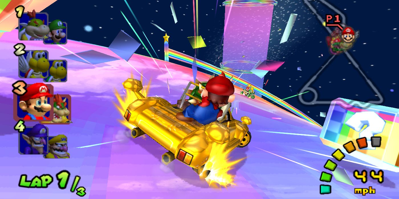 Mario Kart GameCube Rainbow Road