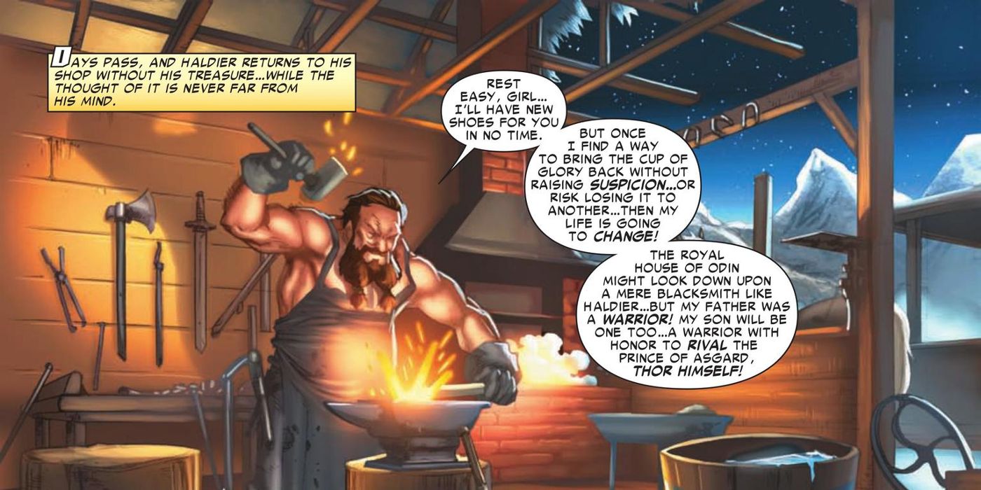 The Asgardian blacksmith Haldier