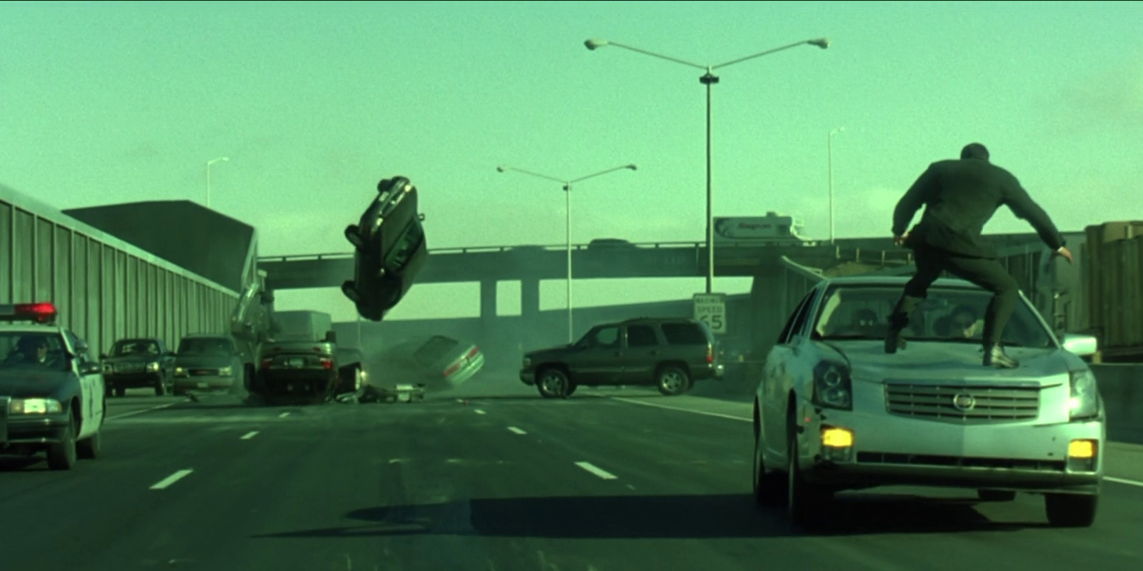 Matrix Reloaded freeway chase sequence