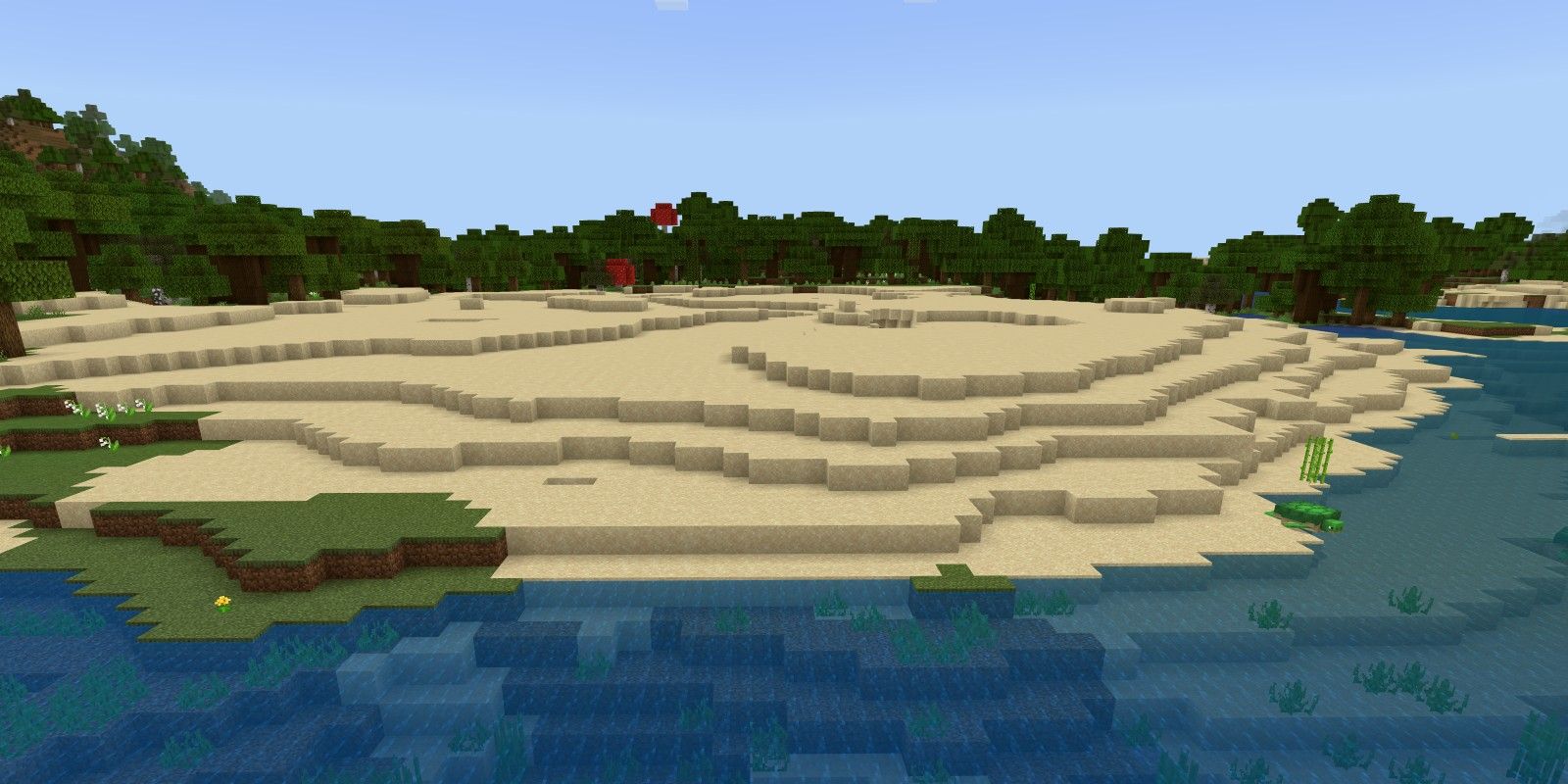 A Beach in Minecraft