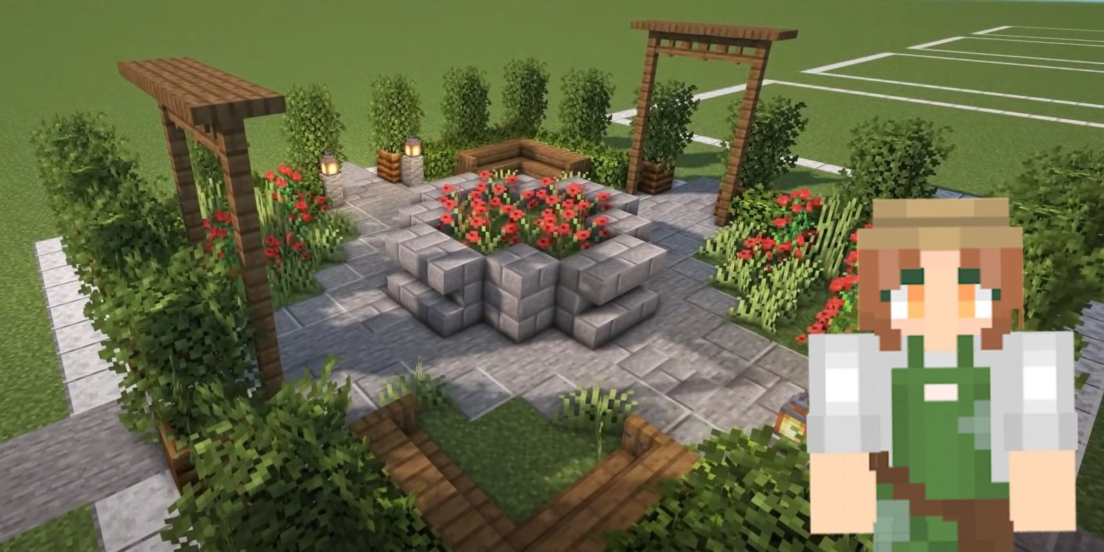 Minecraft Garden Ideas ponds plants