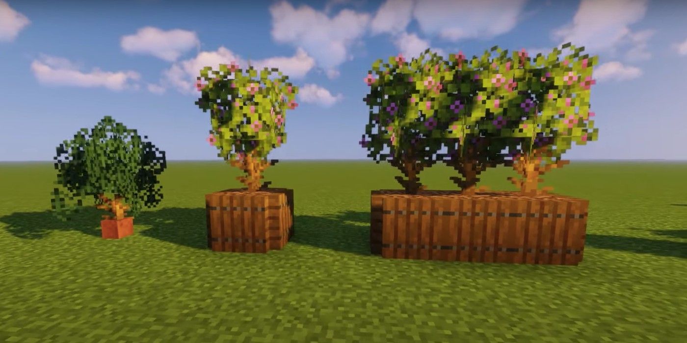 A few Minecraft planter designs