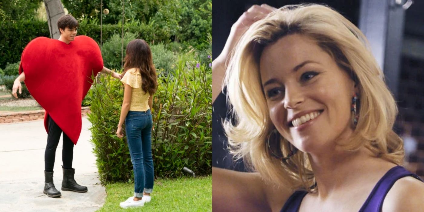 Split image of Dylan in a heart costume and Sal in Modern Family