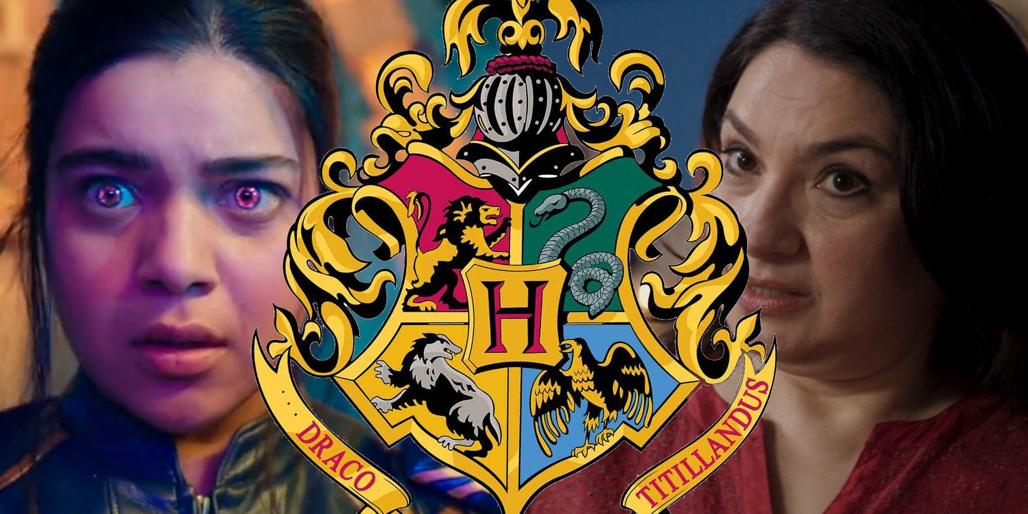 Kamala and Muneeba, hogwarts emblem