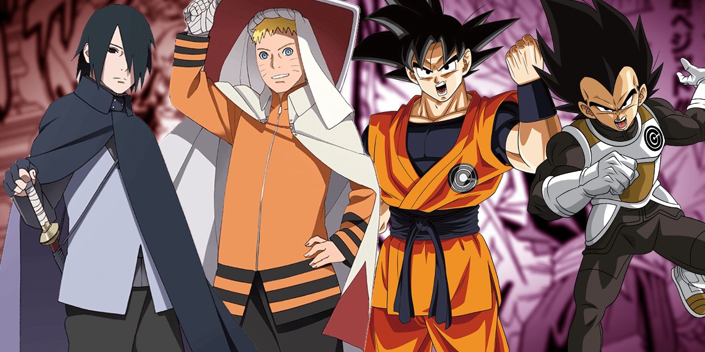 Naruto Sasuke Goku And Vegeta Wallpaper