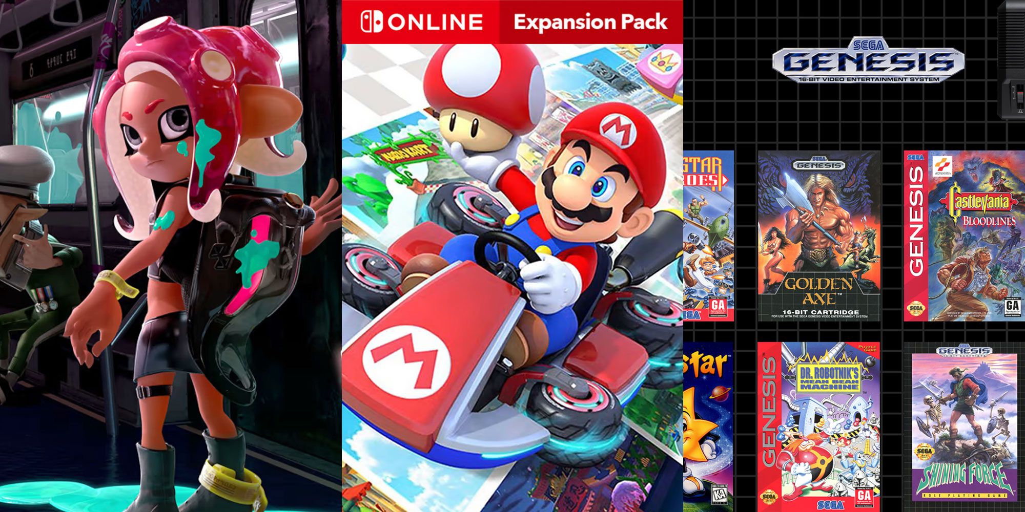 split image of scenes from nintendow expansion pack