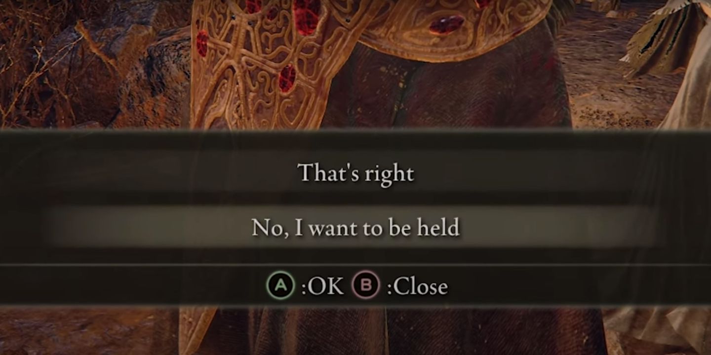 No I want to be held option in Elden Ring