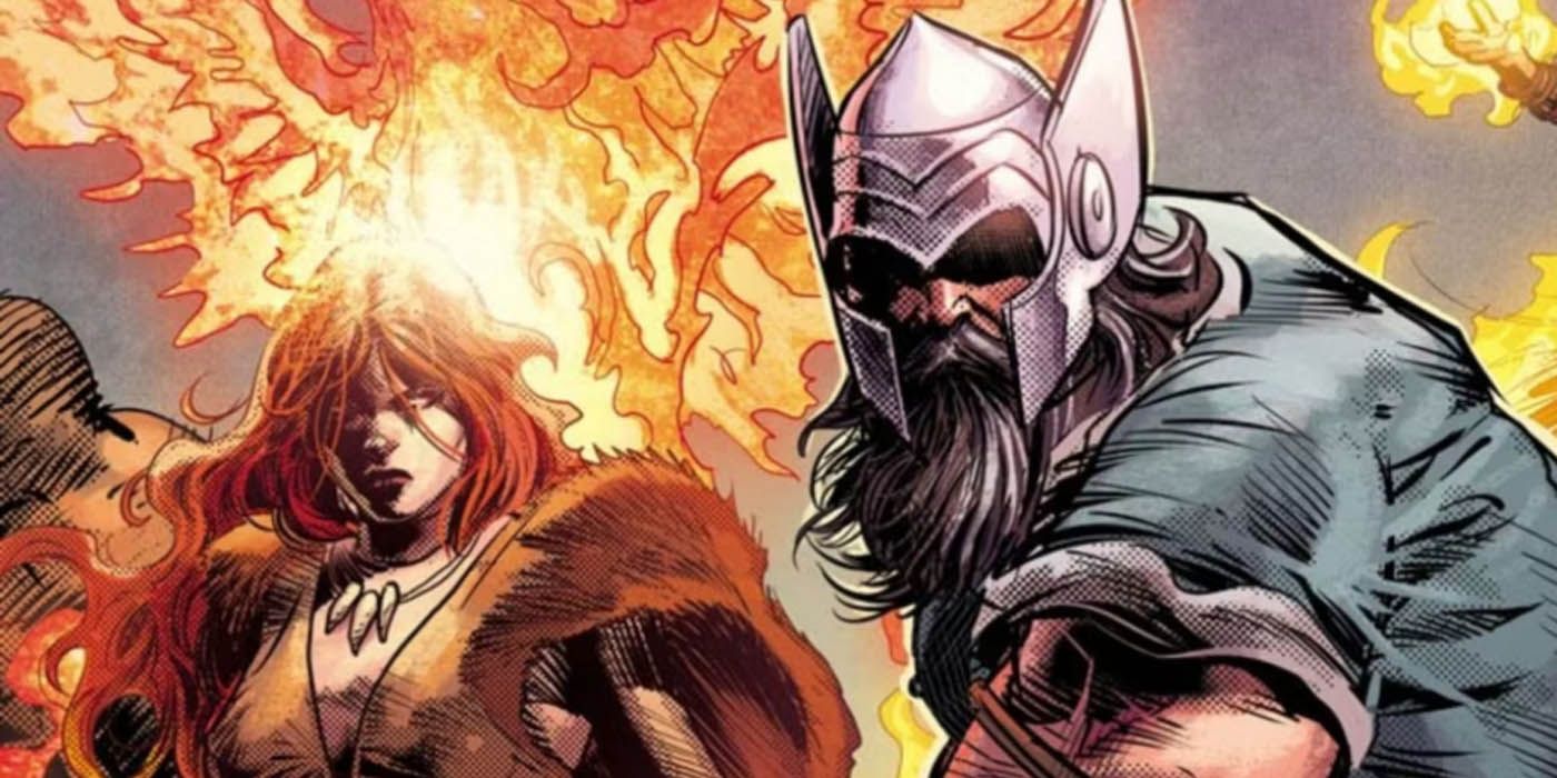 Odin with the Phoenix Force.