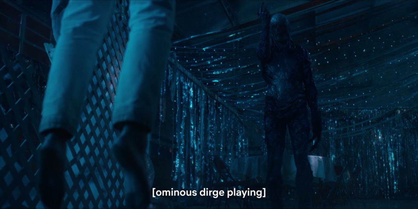 [Ominious dirge playing] subtitle in Stranger Things