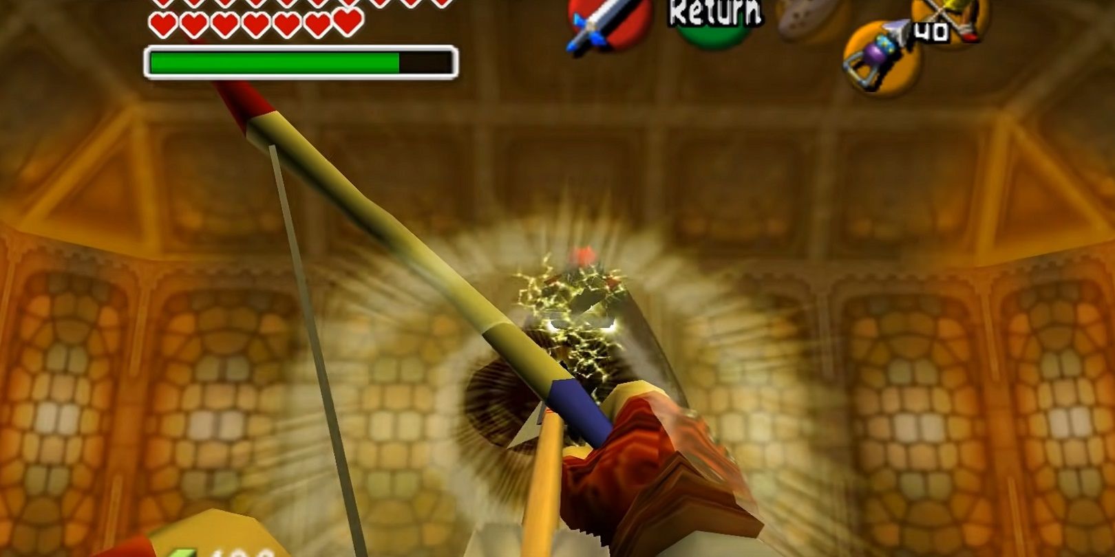In Ocarina of Time, shooting regular enemies with the Light Arrows will give the player Rupees.