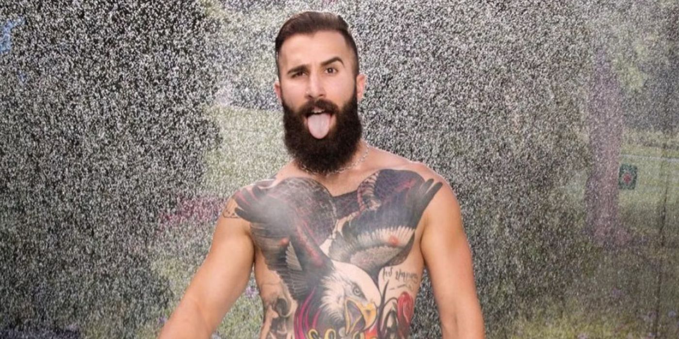 Paul Abrahamian with tongue out Big Brother