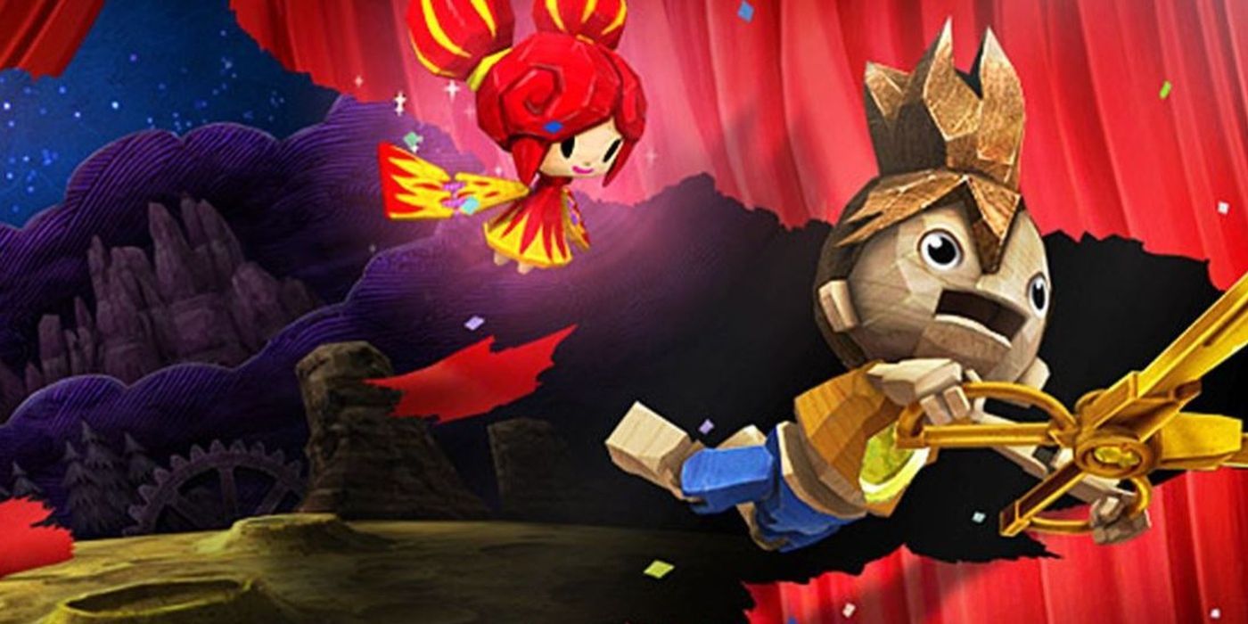 Kutaro uses magic scissors in Puppeteer