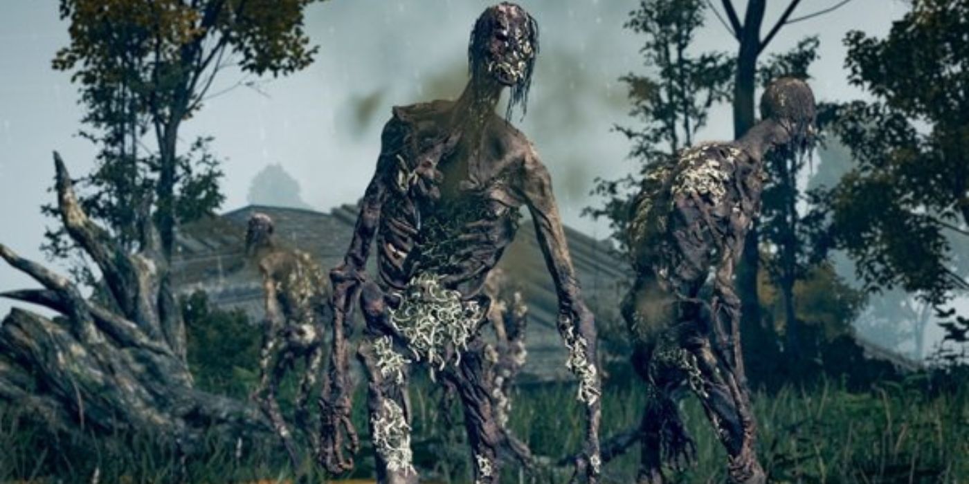 A putrid corpse walking in Elden Ring.