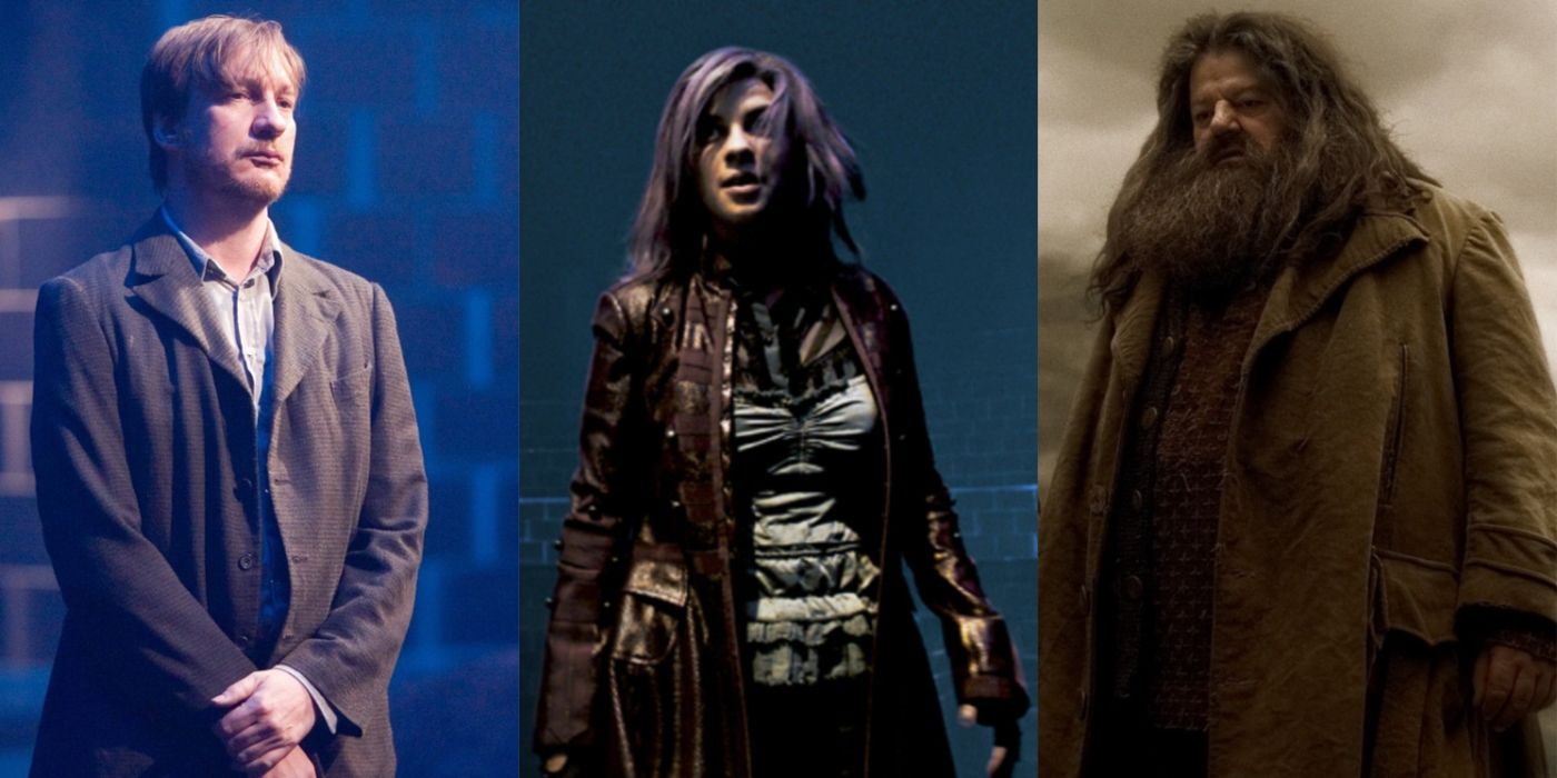 Remus Lupin, Nymphadora Tonks, and Rubeus Hagrid