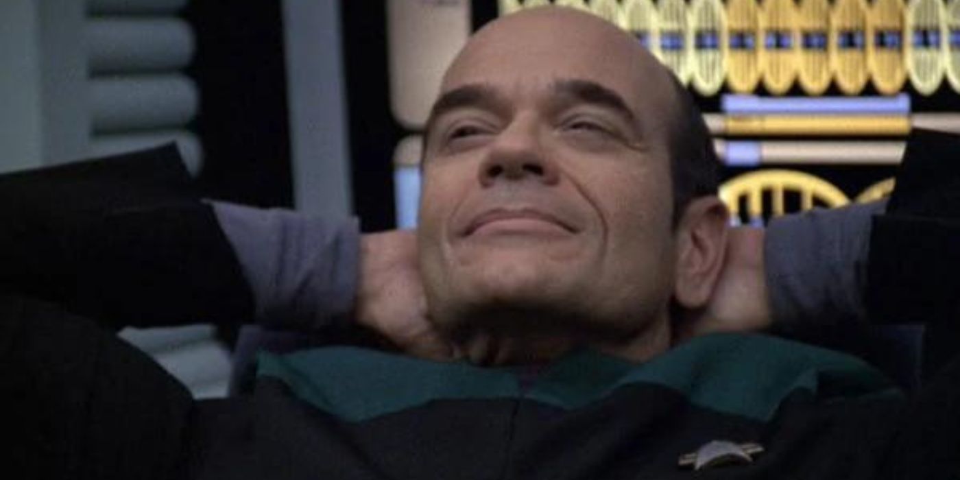 The Doctor relaxing in Star Trek Voyager.