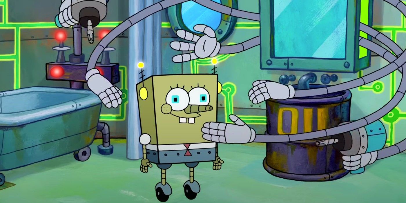 Robot SpongeBob Squarepants from Tidal Zone Special episode