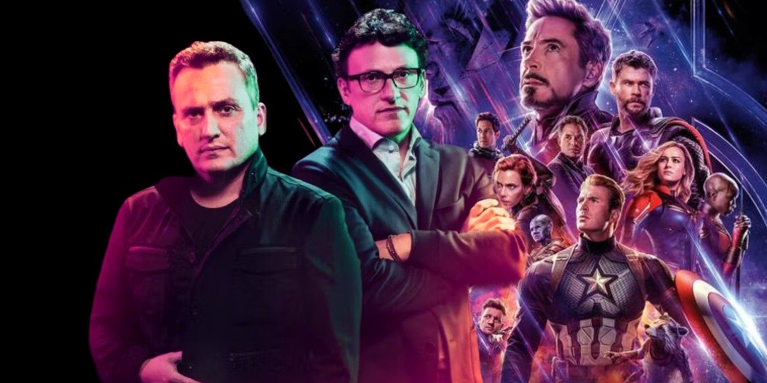 Russo brothers alongisde the Avengers cast of Endgame