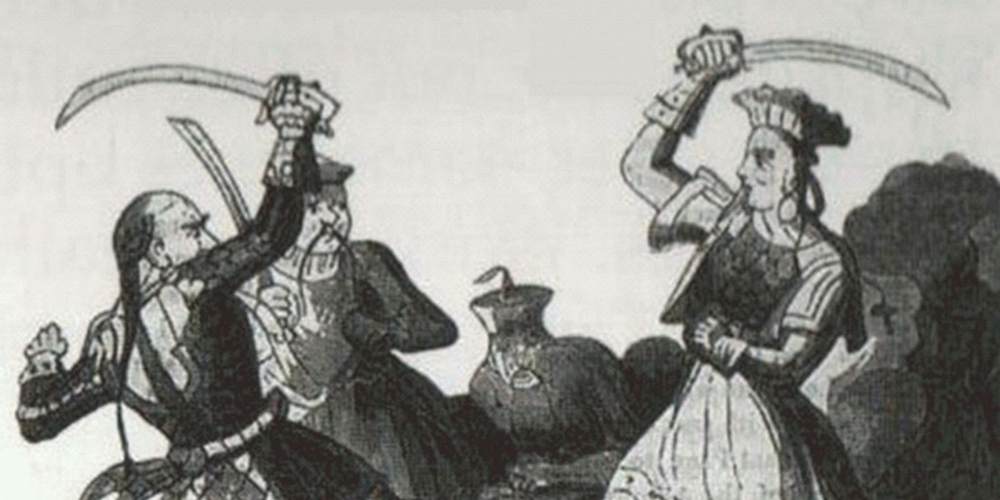 Art of Ching Shih locked in combat.