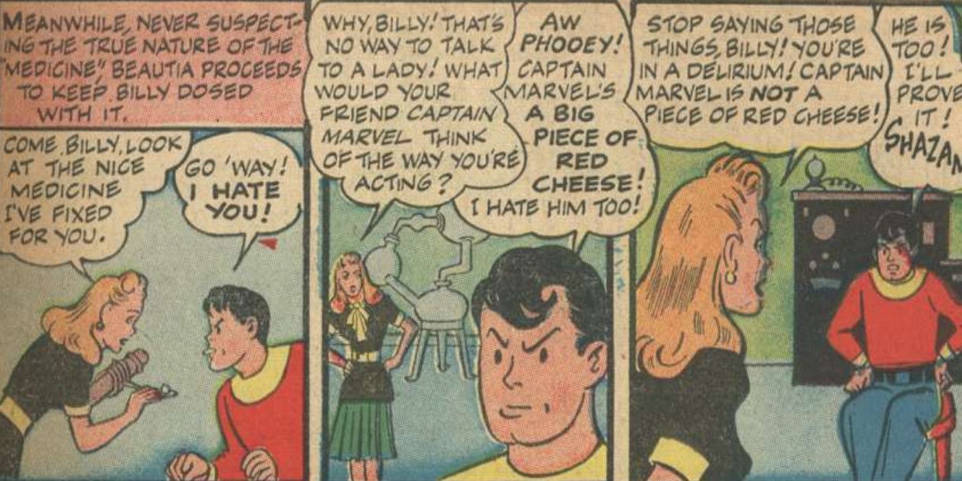 The first uttering of the phrase &quot;Big Red Cheese&quot;