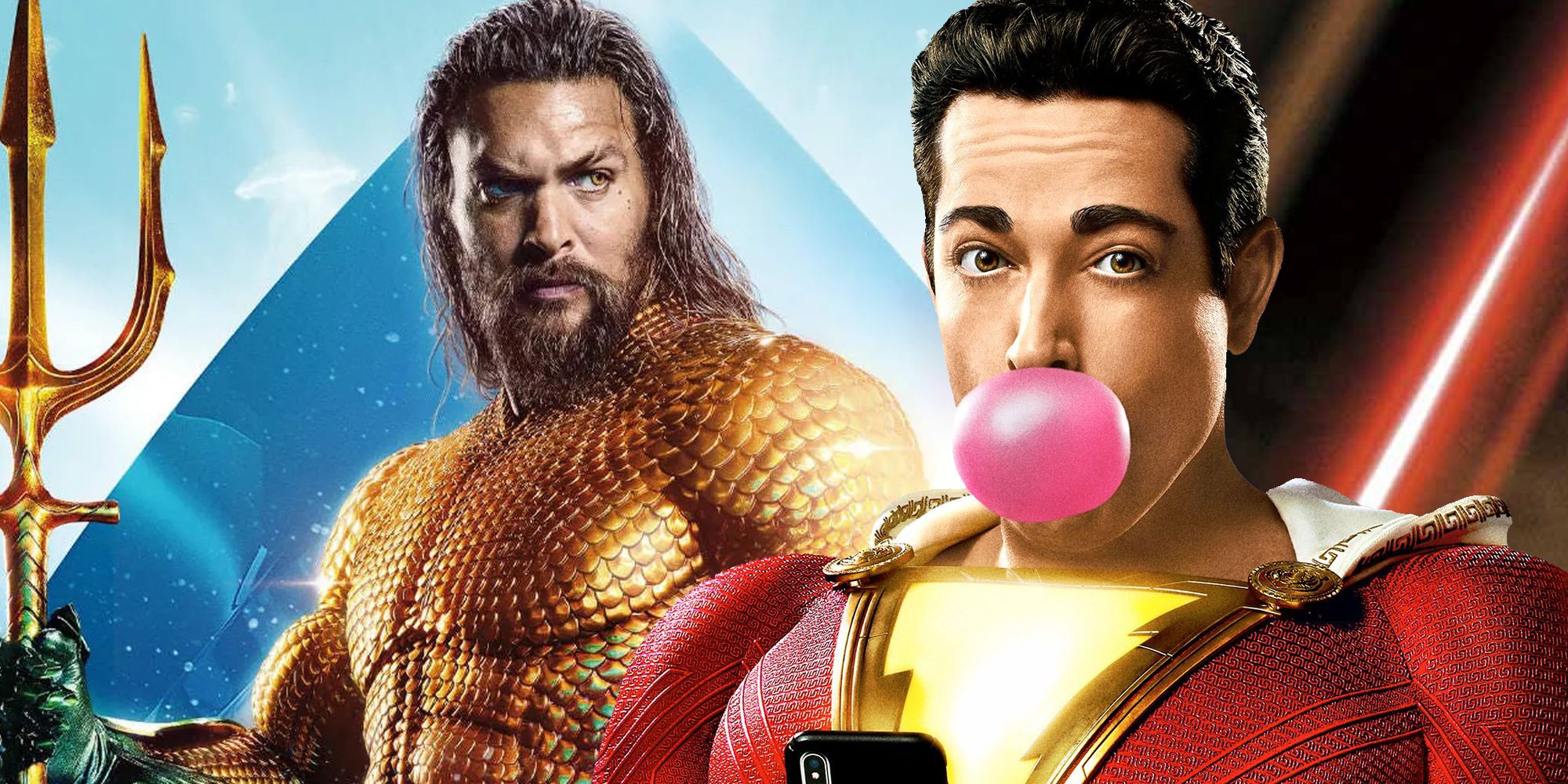 Shazam and Aquaman.