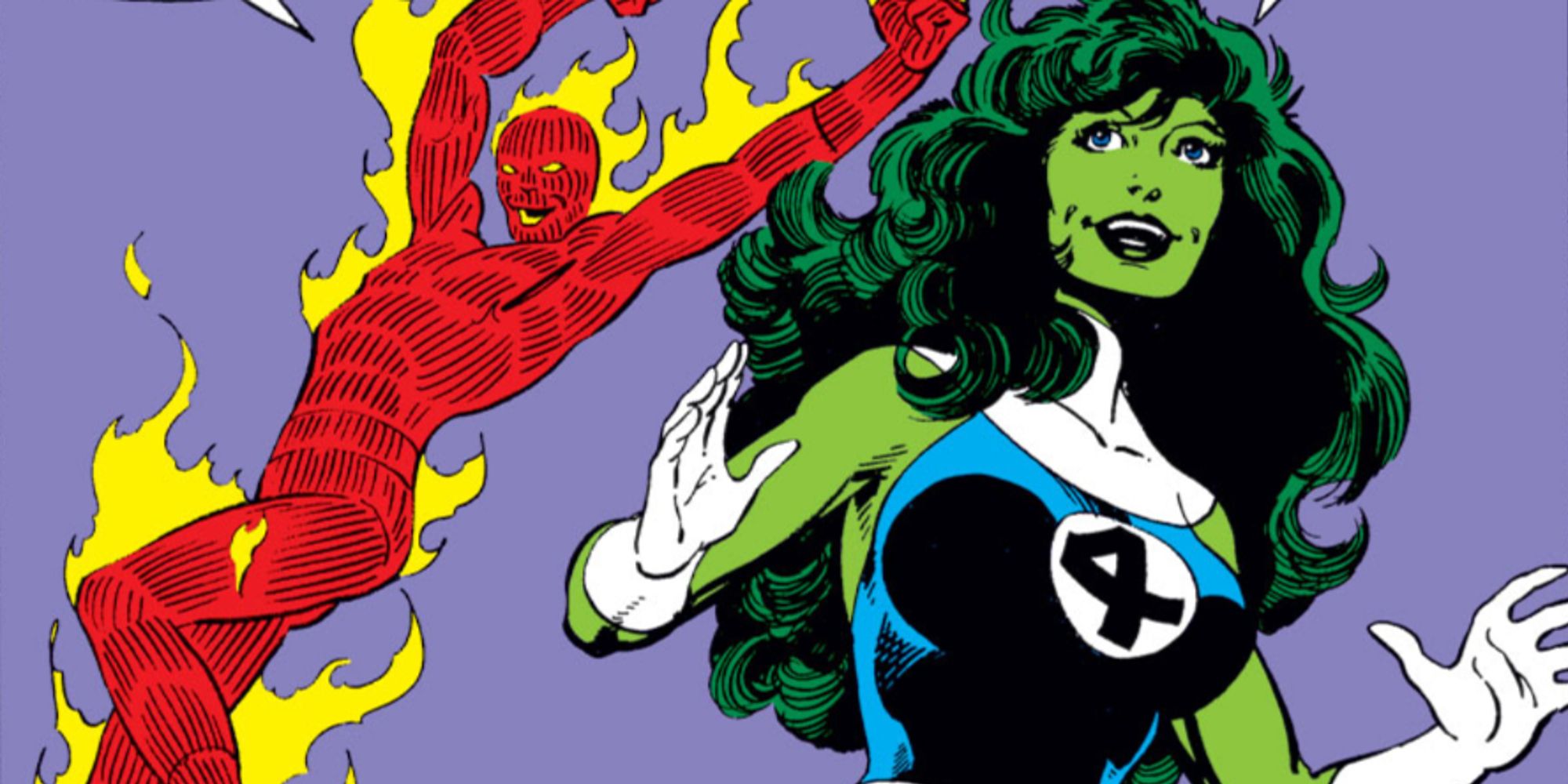 She-Hulk and Human Torch joining the fight in Fantastic Four #265