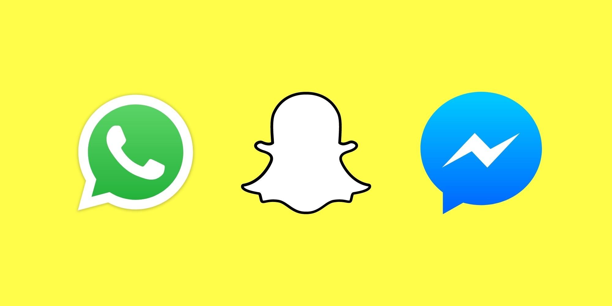 Snapchat competes with WhatsApp and Messenger