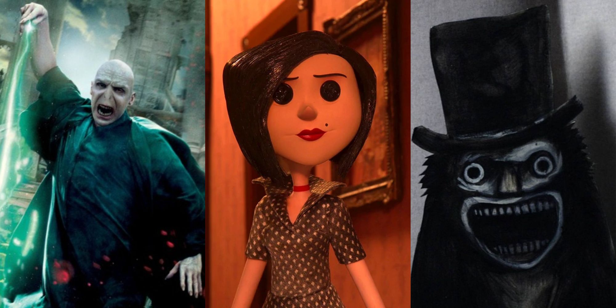 Split Image of Voldemort, the Other Mother, and the Babadook