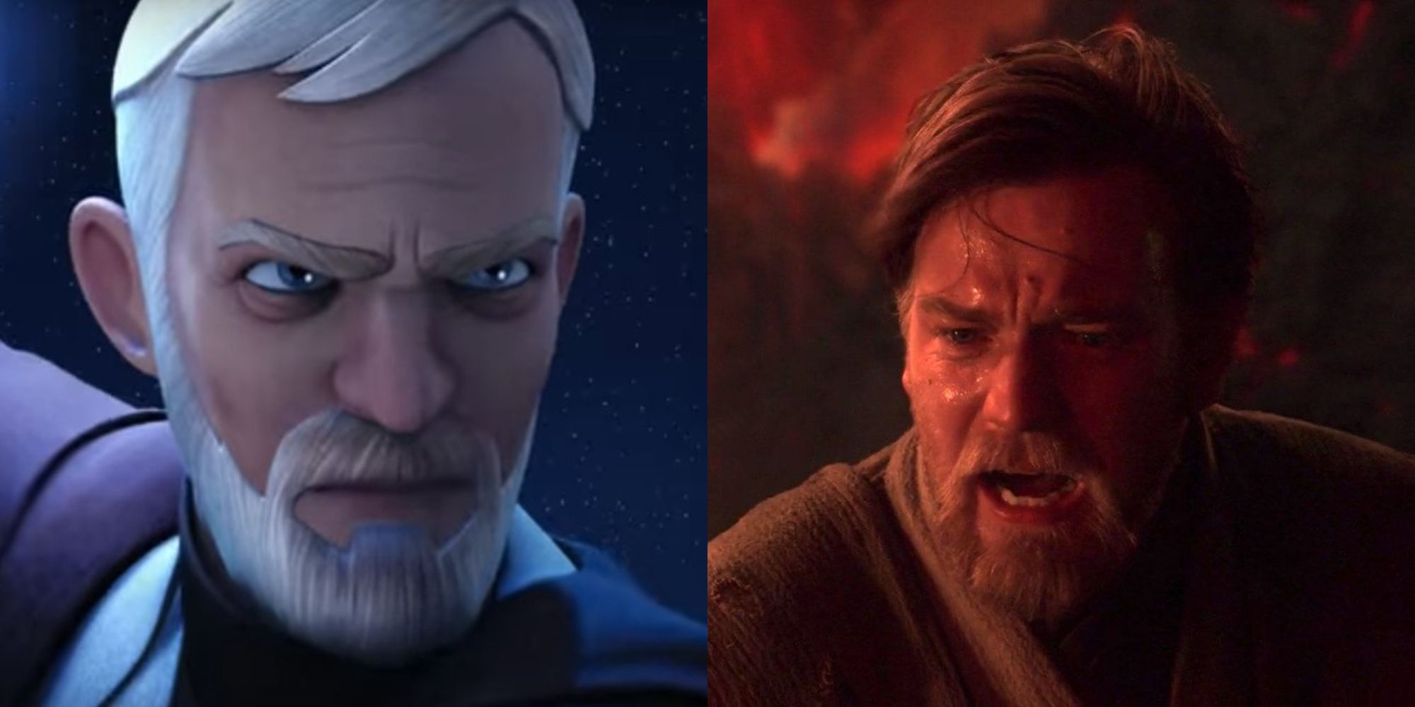 Split image of Obi-Wan Kenobi