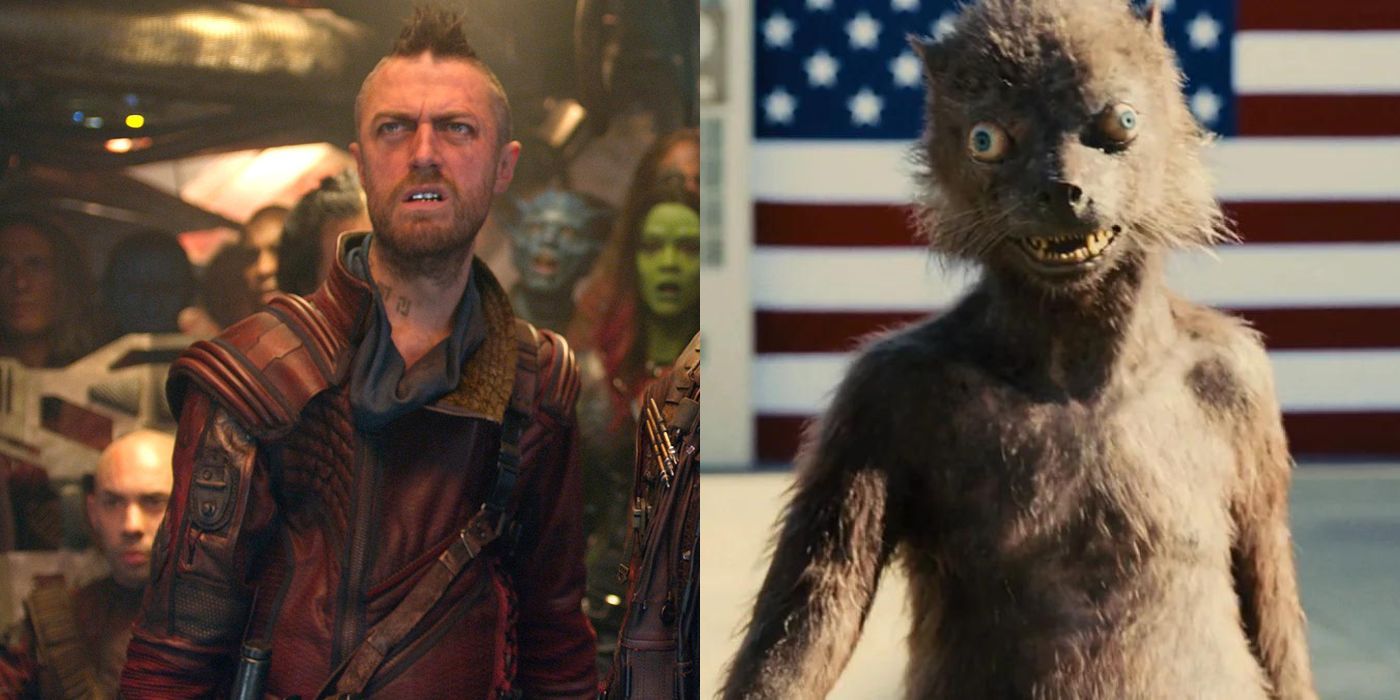 Split images of Sean Gunn in Guardians of the Galaxy and The Suicide Squad