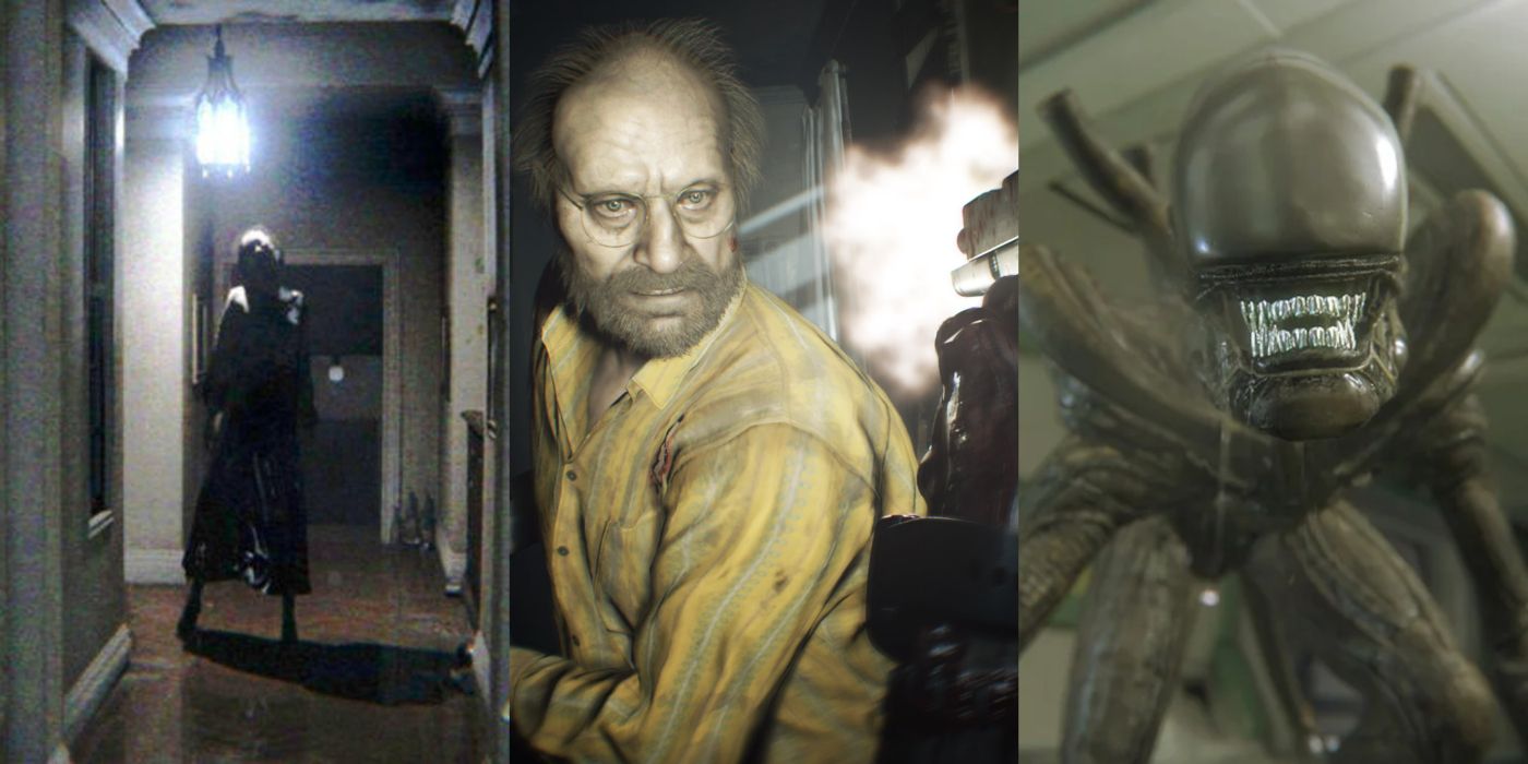 Stills from various horror games for gamers who don't get scared