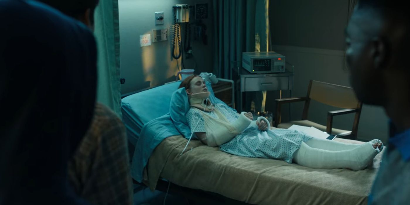 Max in a hospital bed in Stranger Things 