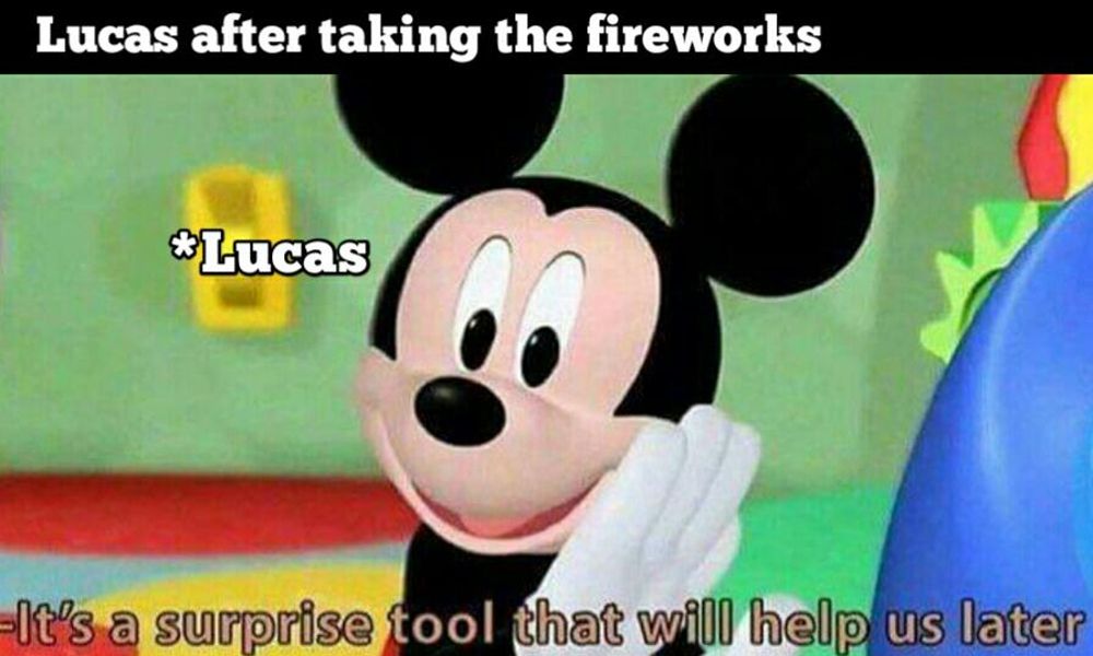 Stranger Things season 3 Lucas fireworks meme