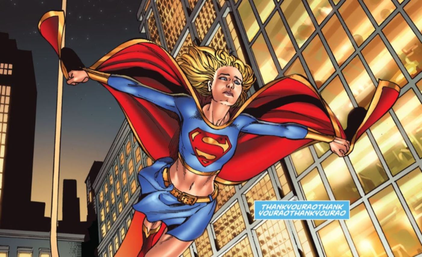 Supergirl Gliding Batman Advice DC Comics