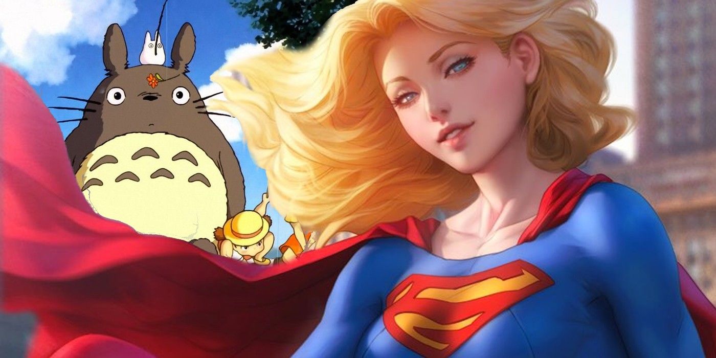 Supergirl from DC Comics and Totoro