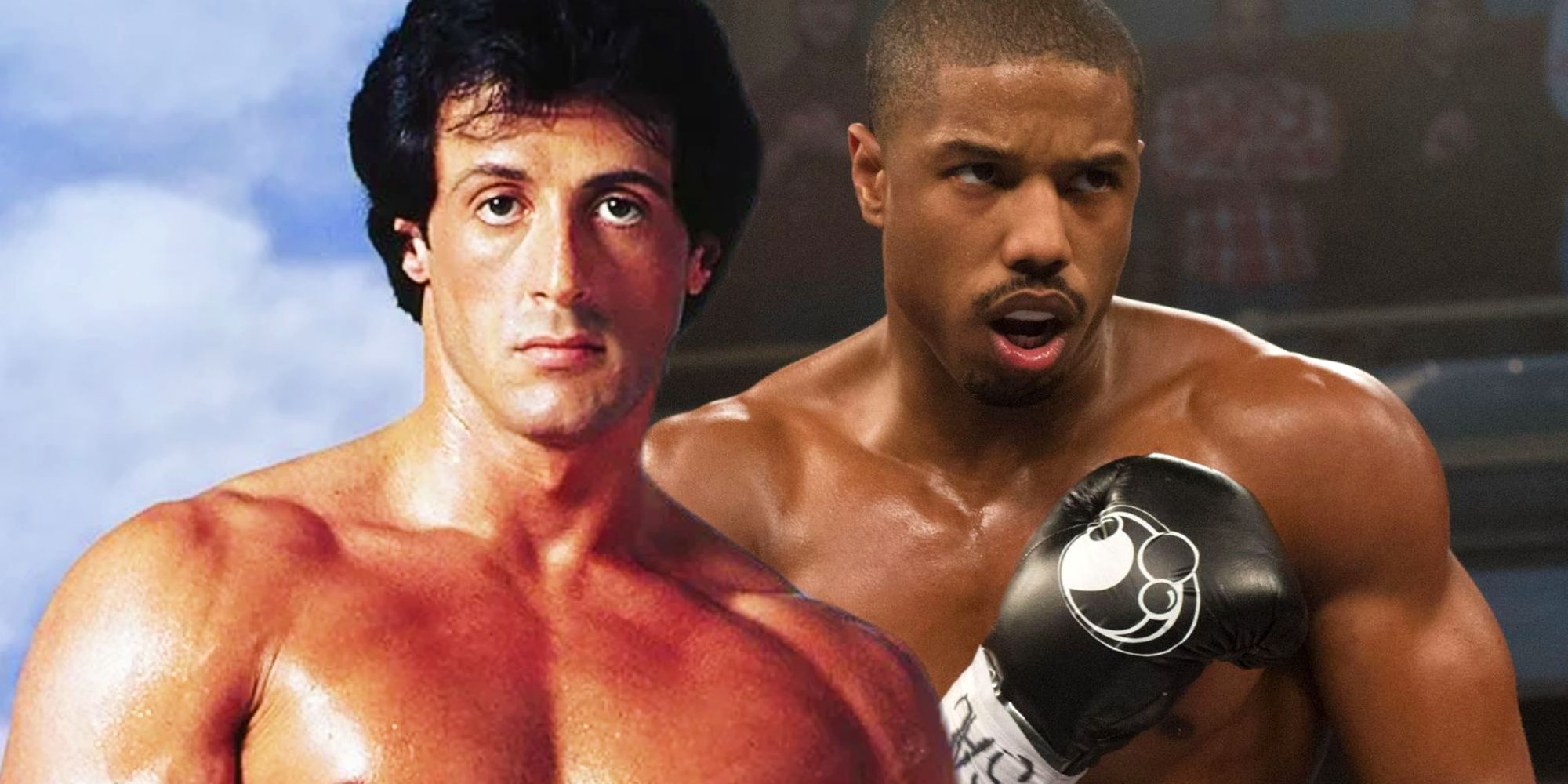 Sylvester Stallone as Rocky and Michael B Jordan as Creed