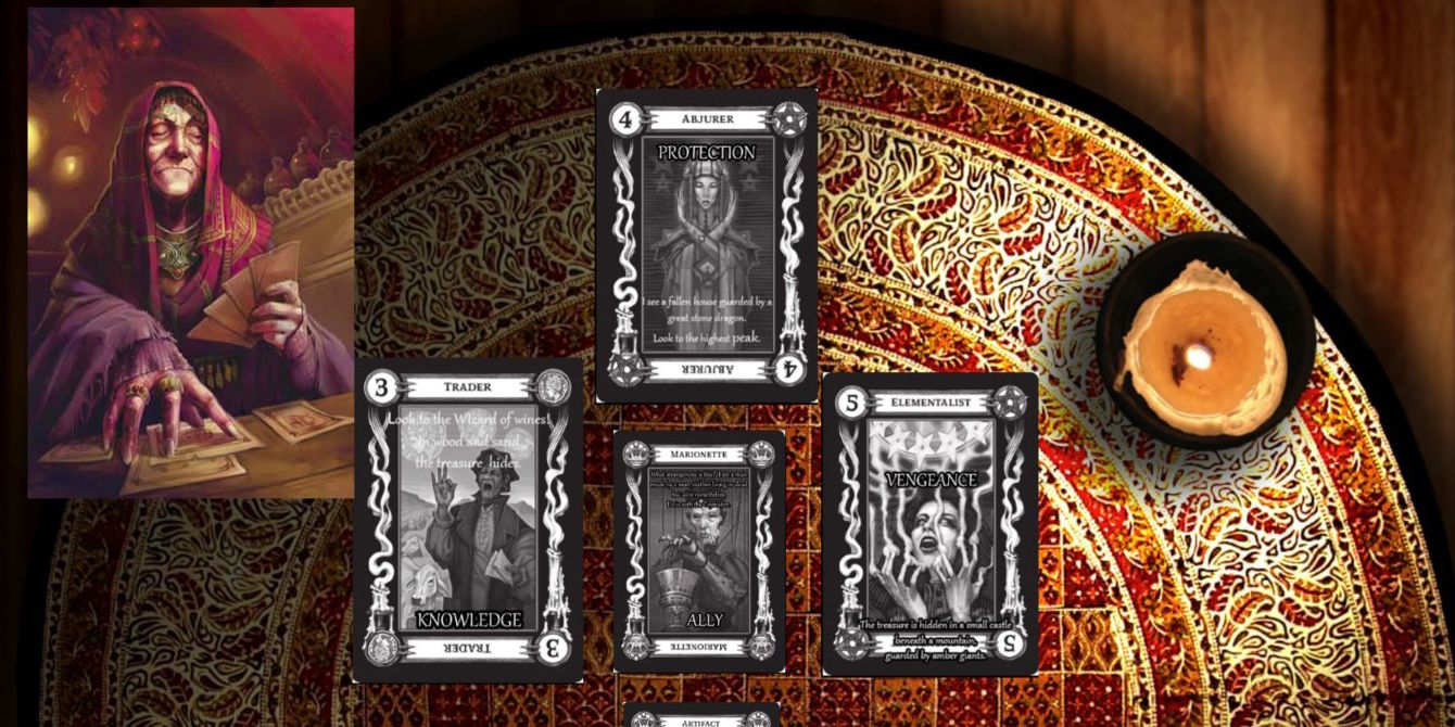A tarokka reading from the D&amp;D Module Curse of Strahd