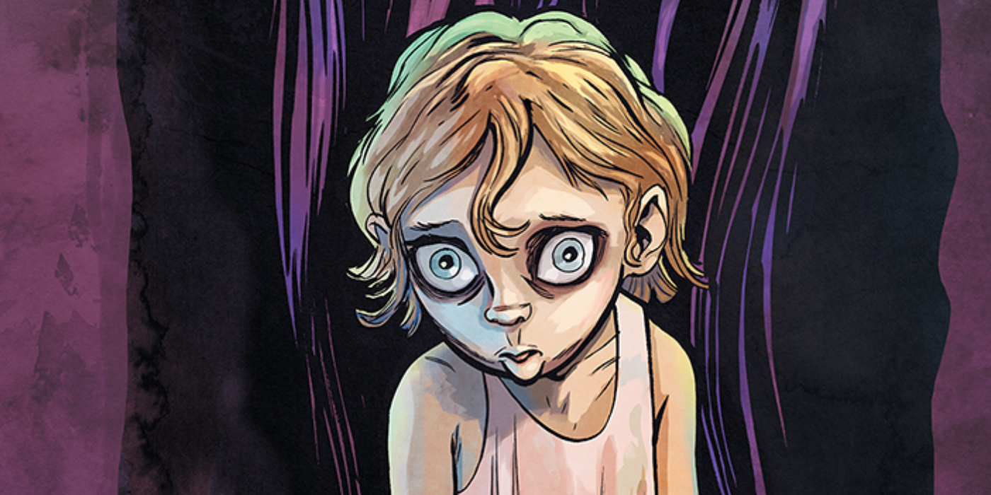The Girl from RASL looking blankly to the distance