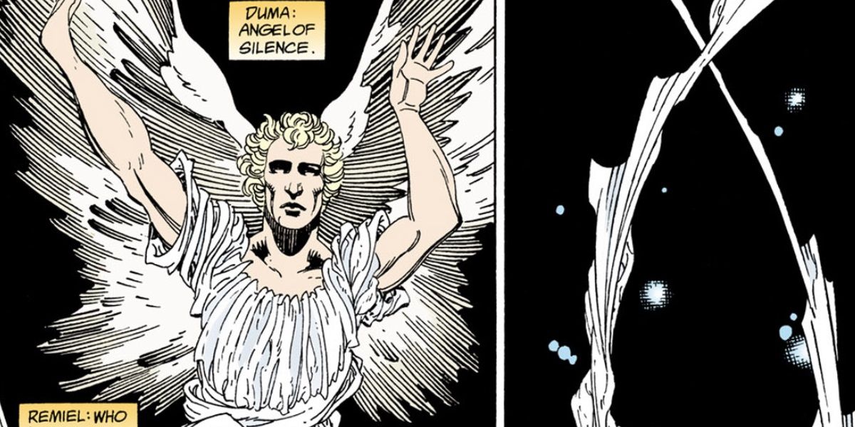 Duma, The Angel of Silence falling from the heavens